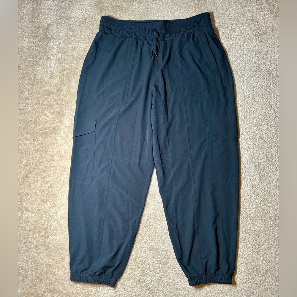 Spanx On The Move Cargo Jogger Pant, Black, Sz 1X, EUC